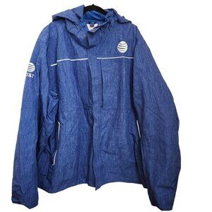 AT&T Employee Jacket Men’s‎ 3XL Image Solution Work Wear Coat Hooded Blue